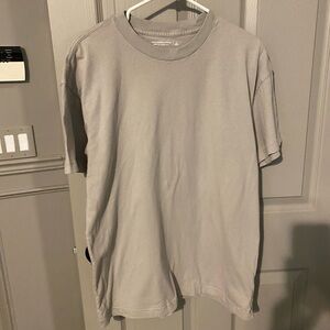 Abercrombie & Fitch lt tan short sleeve t shirt L large soft A&F essentials